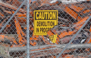demolition sign